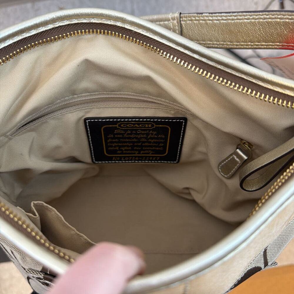 Coach Signature Handle Satchel Bag - Picture 4 of 4